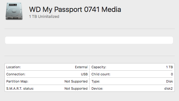 my passport for mac not showing up on 2015 macbook pro